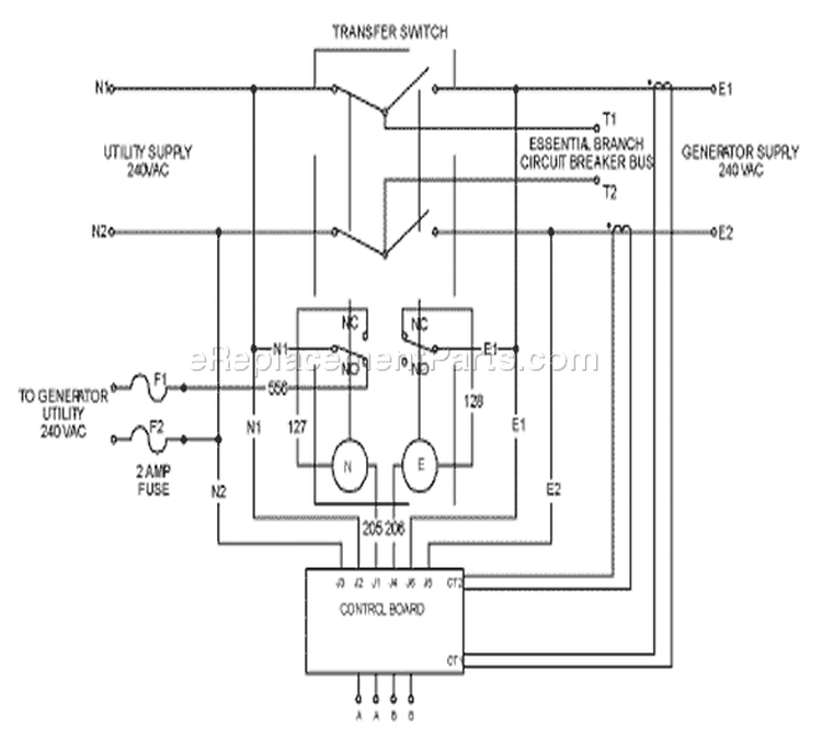 Page B Diagram and Parts List for 071007-0  Briggs and Stratton Generator